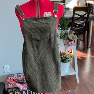 Cupshe Forest Green Corduroy Mini Dress